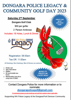 2023 Dongara Police Legacy & Community Golf Day