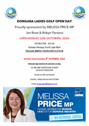 Dongara Ladies Golf Open Day